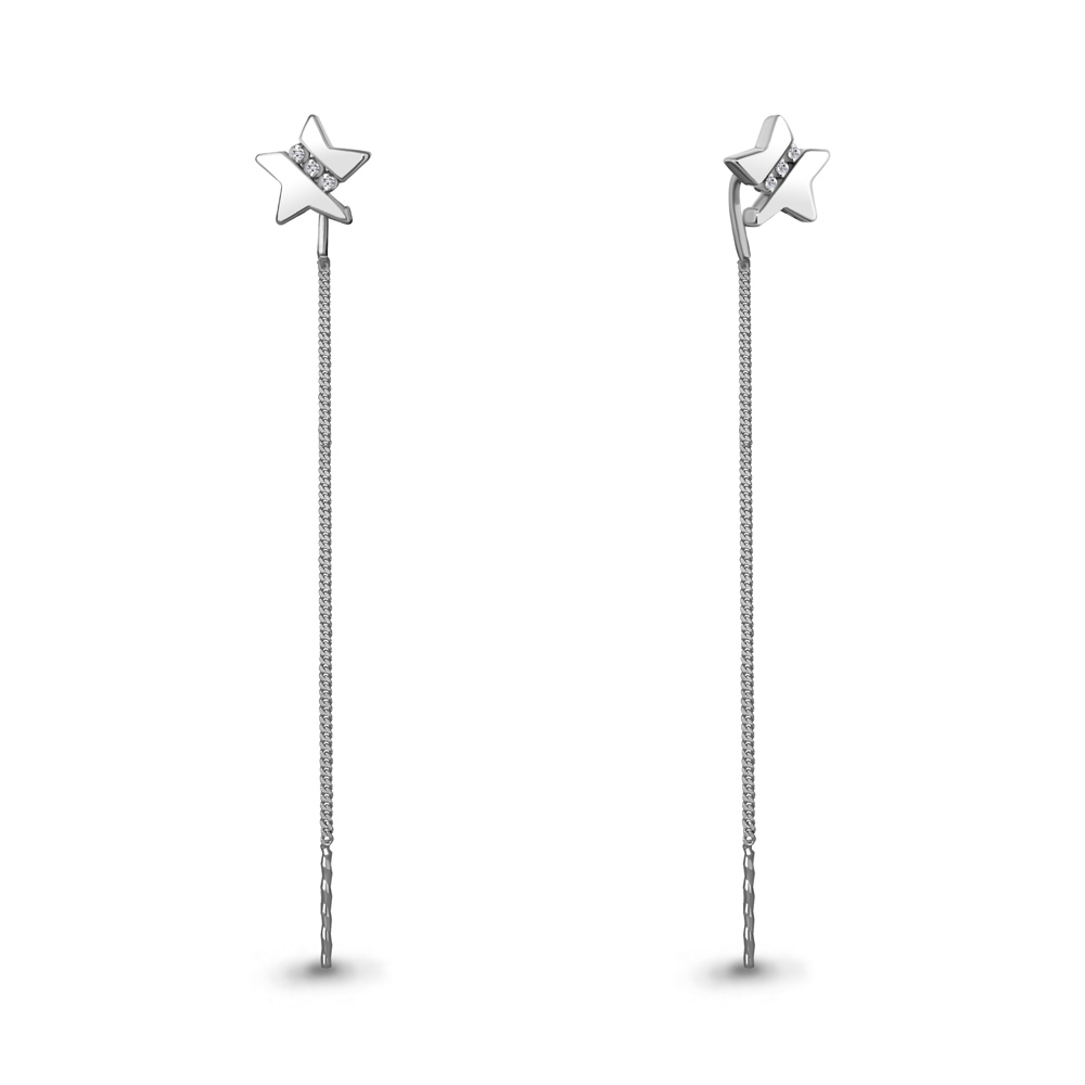 

Серьги из серебра с бриллиантом Aquamarine 040190_925_р, 040190_925_р