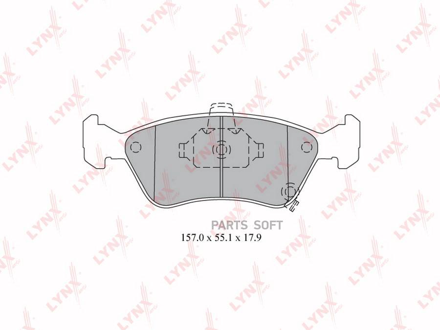 

Колодки пер.TOYOTA AVENSIS 97-03 1шт LYNXAUTO BD-7590