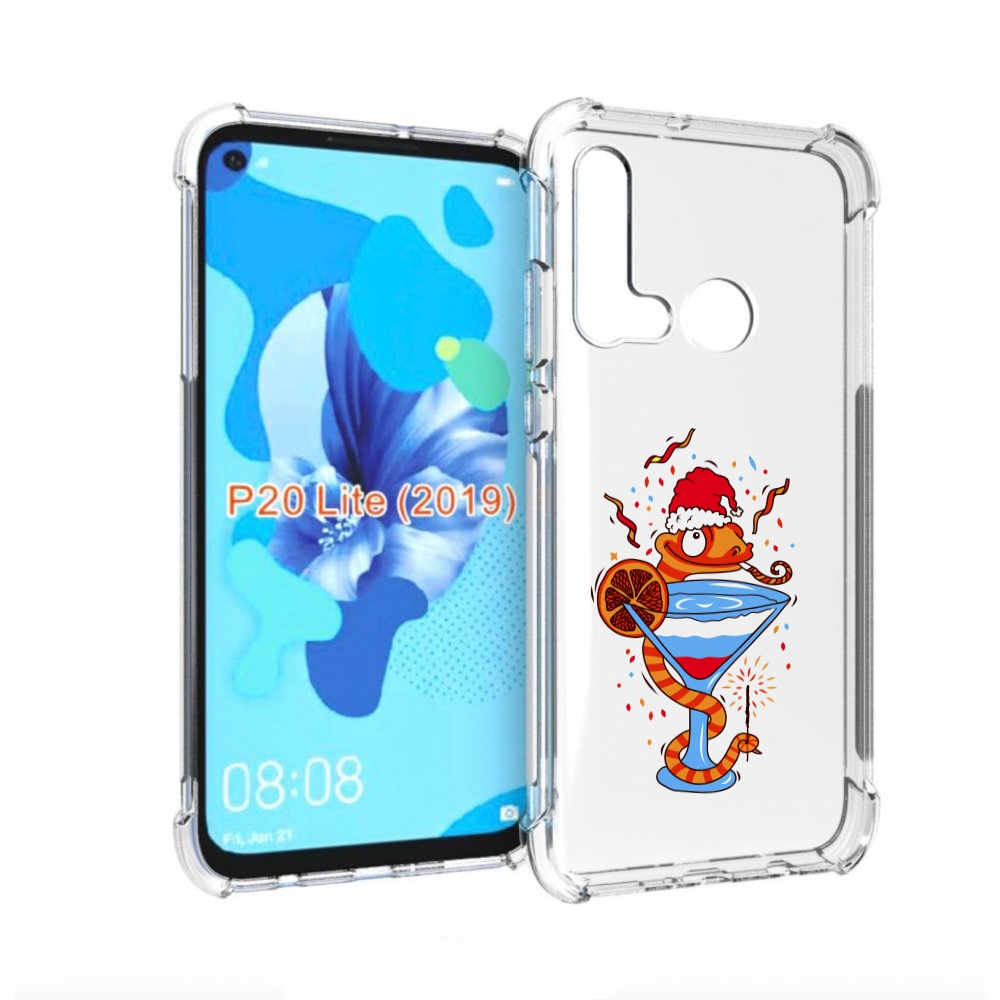 

Чехол бампер MyPads змейка для Huawei P20 Lite (2019)., Прозрачный, Tocco