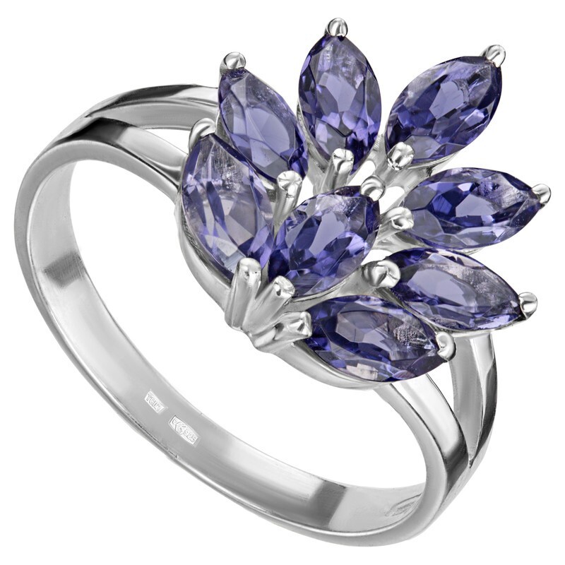 

Кольцо из серебра с иолитом р.19,5 LAZURIT-ONLINE 805100, 805100
