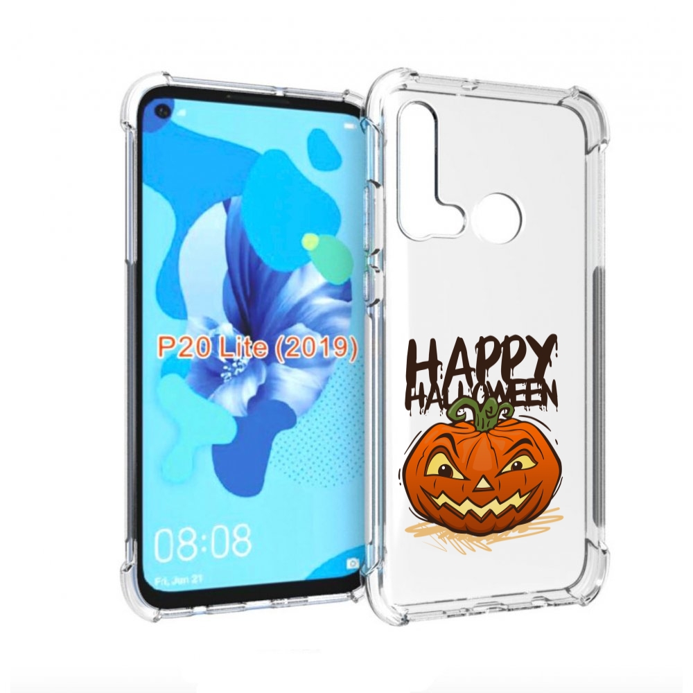 

Чехол бампер MyPads Хэллоуин счастливый для Huawei P20 Lite (201, Прозрачный, Tocco