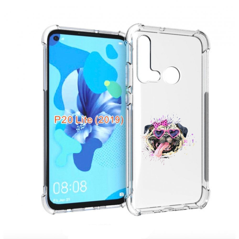 

Чехол бампер MyPads Веселая собака для Huawei P20 Lite (2019)., Прозрачный, Tocco