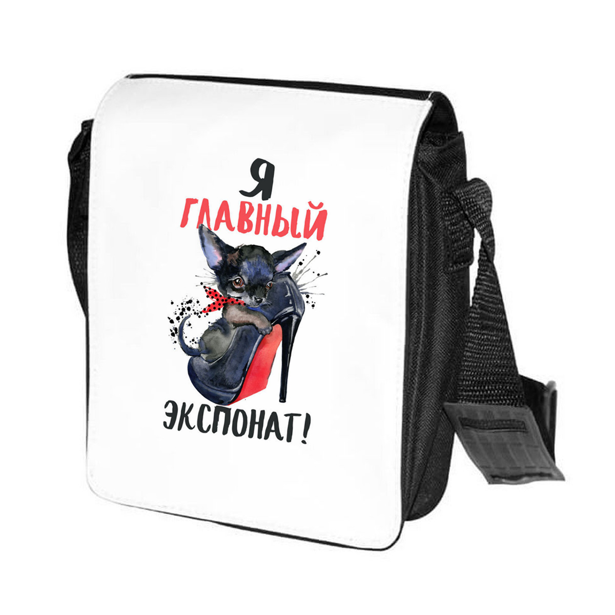 

Сумка унисекс CoolPodarok CN015945 черно-белый, Черный;белый, CN015945