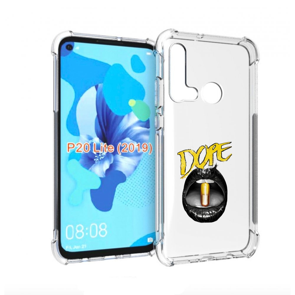

Чехол бампер MyPads губы для Huawei P20 Lite (2019)., Прозрачный, Tocco