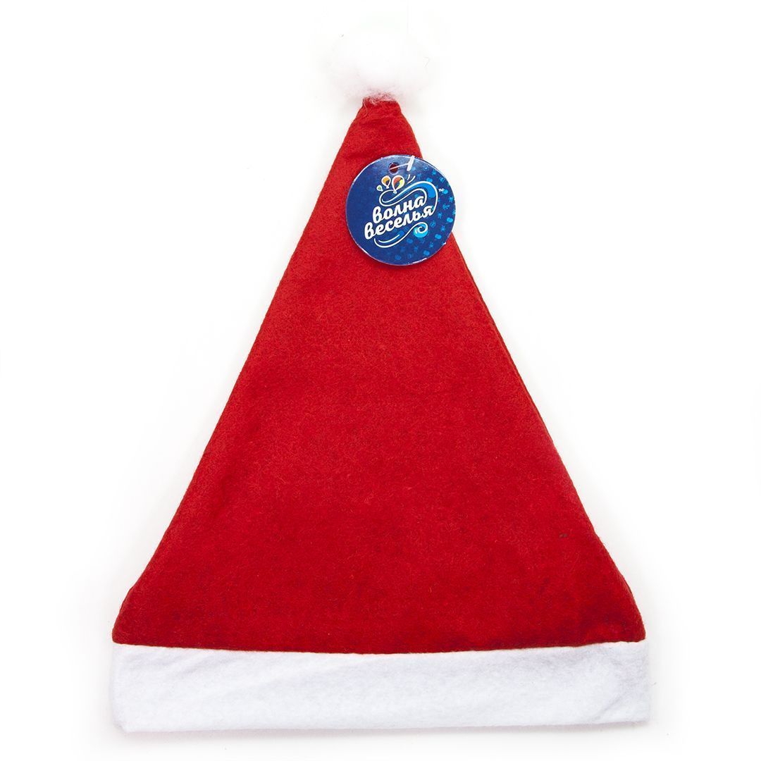 Колпак новогодний Волна веселья 630415 красный 28*38 см 1 шт.