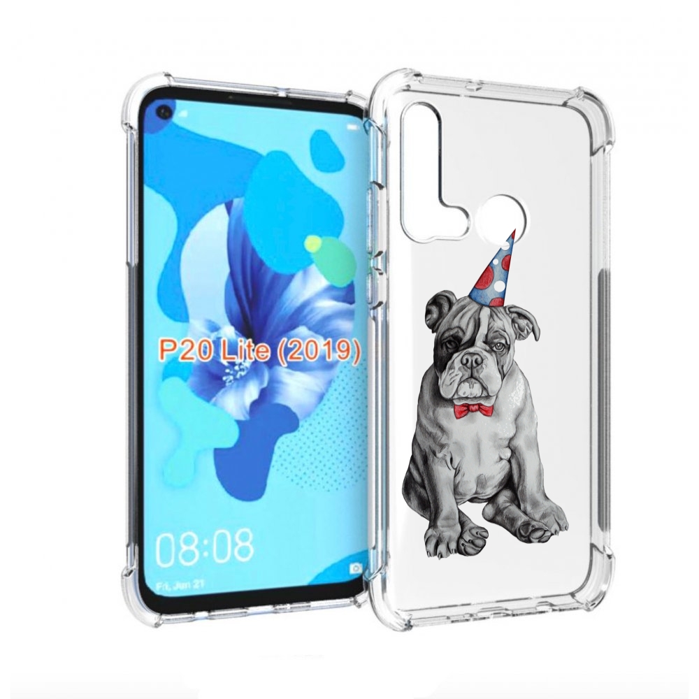 

Чехол бампер MyPads праздничный щенок для Huawei P20 Lite (2019), Прозрачный, Tocco