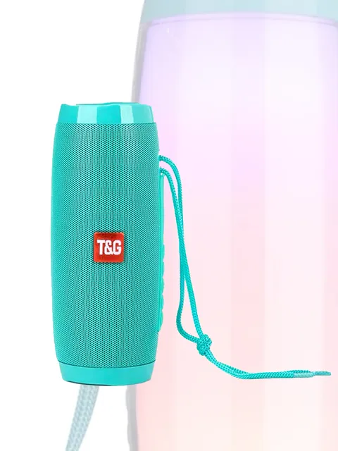 

Беспроводная колонка T&G TG-157, 10Вт, 2 динамика, FM радио, micro SD, 1200мАч, бирюзовая, Бирюзовый
