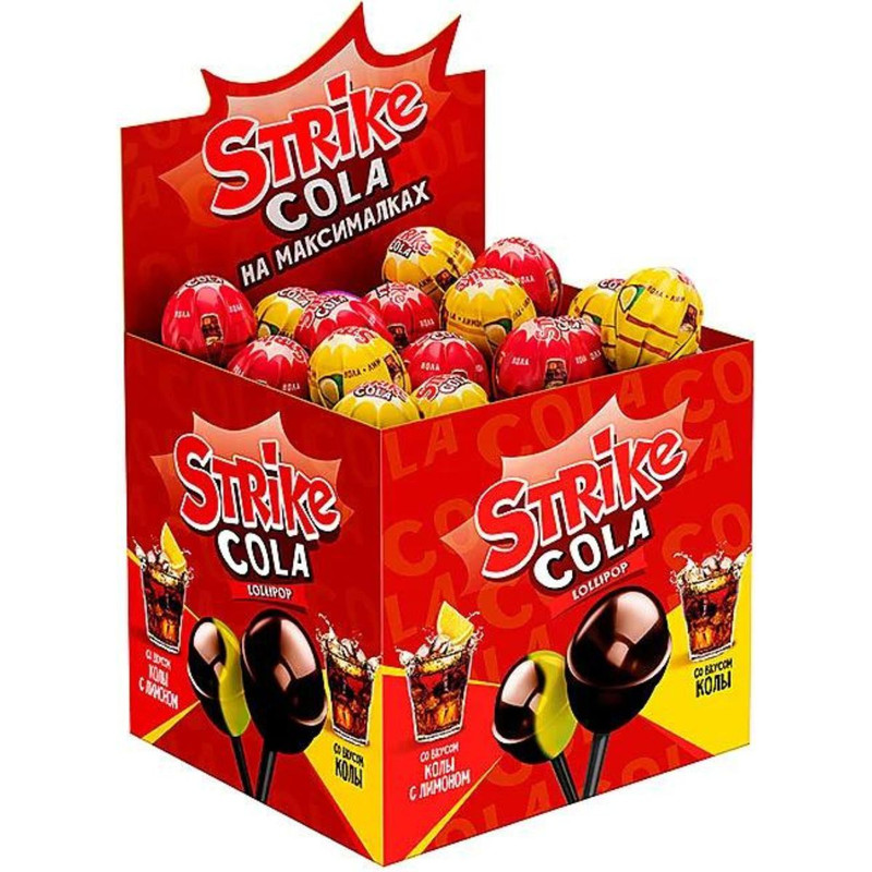 

Карамель КДВ "СТРАЙК" Cola на максималках 50 шт по 11 гр