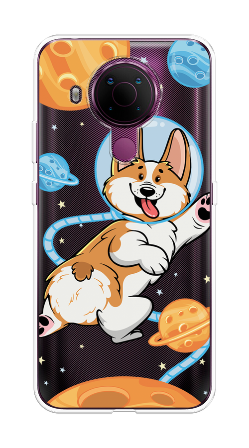 

Чехол на Nokia 5.4 "Корги-космонавт", Голубой;бежевый;белый, 123650-1