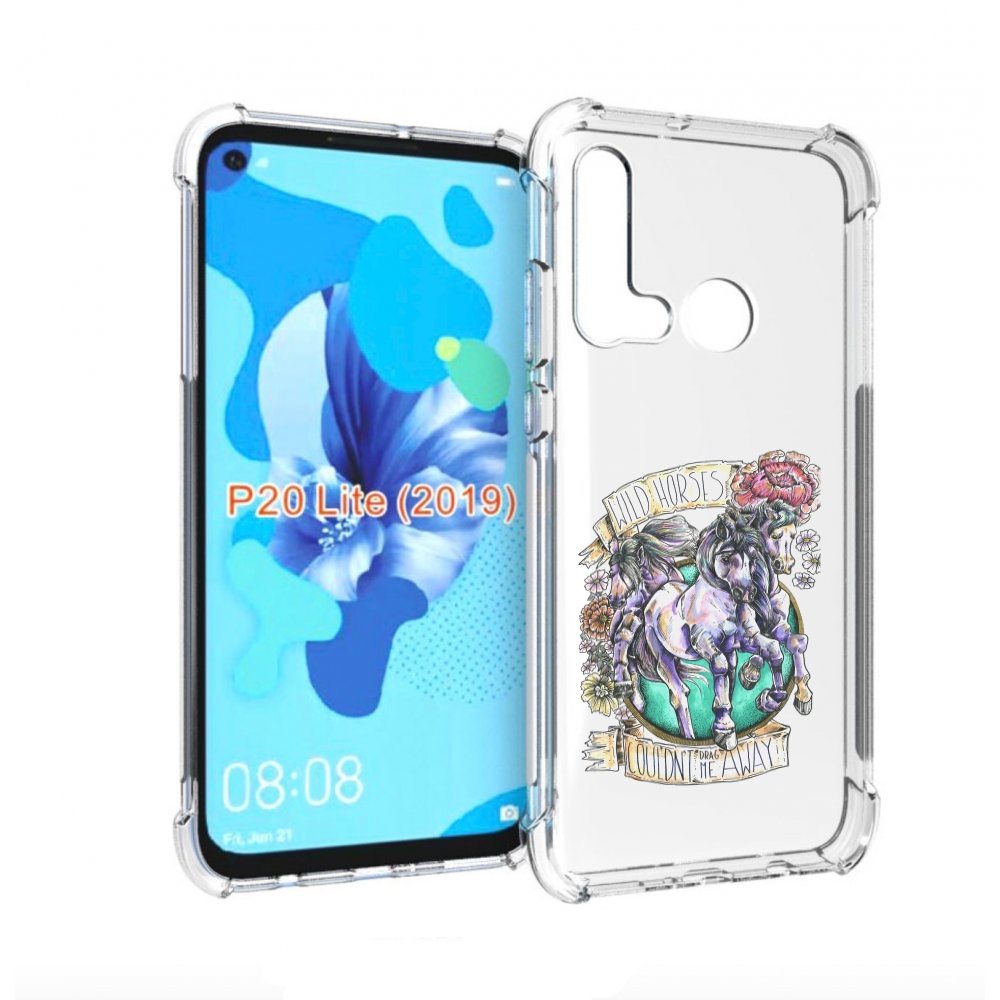

Чехол бампер MyPads рисунок коней в цветах для Huawei P20 Lite (, Прозрачный, Tocco
