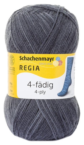 

Пряжа для вязания Regia 9801269 4-fadig (01933), Серый, Regia 4-fadig Color 100g