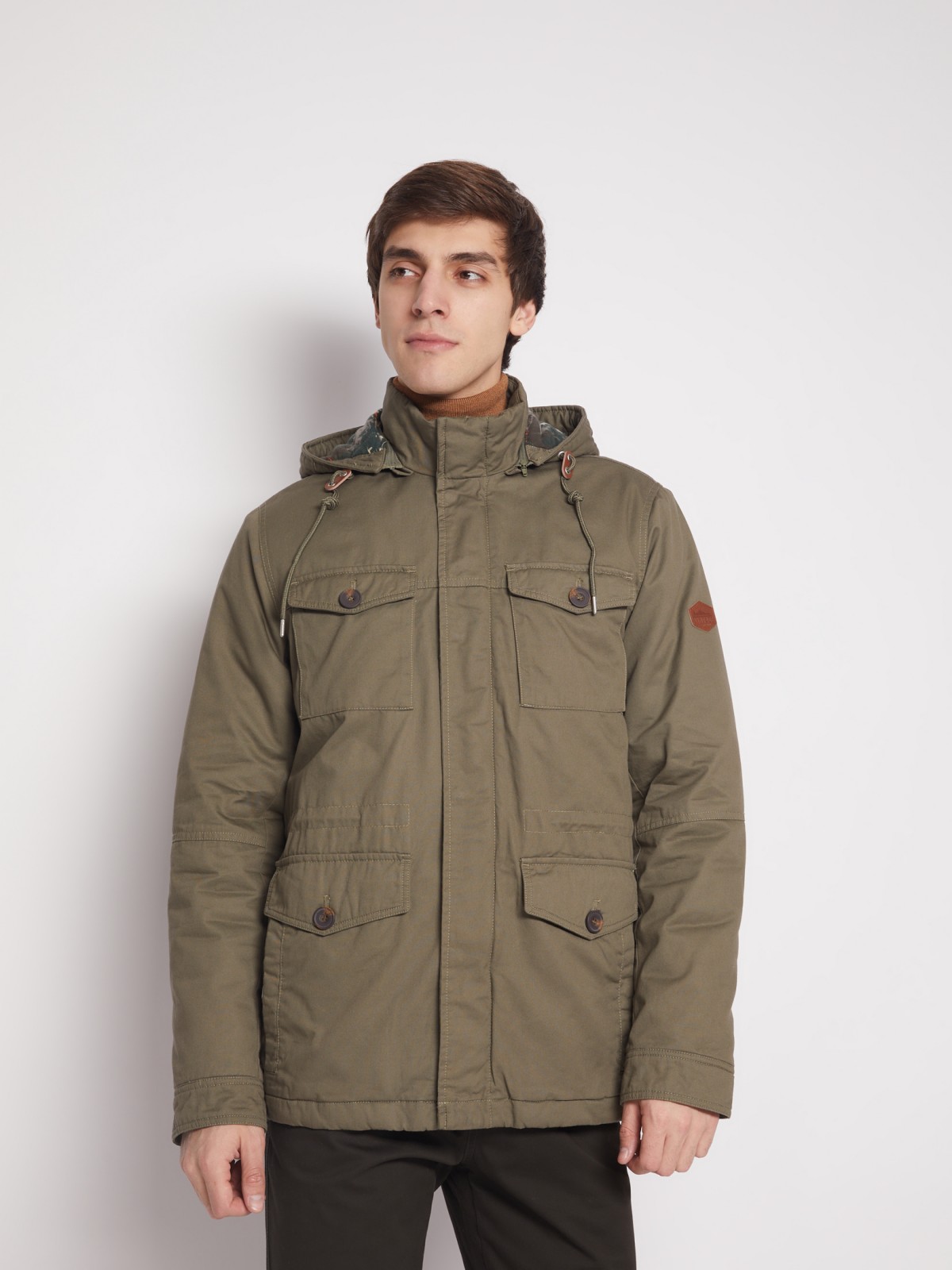 

Куртка мужская Zolla 012125150014 хаки XL, 012125150014