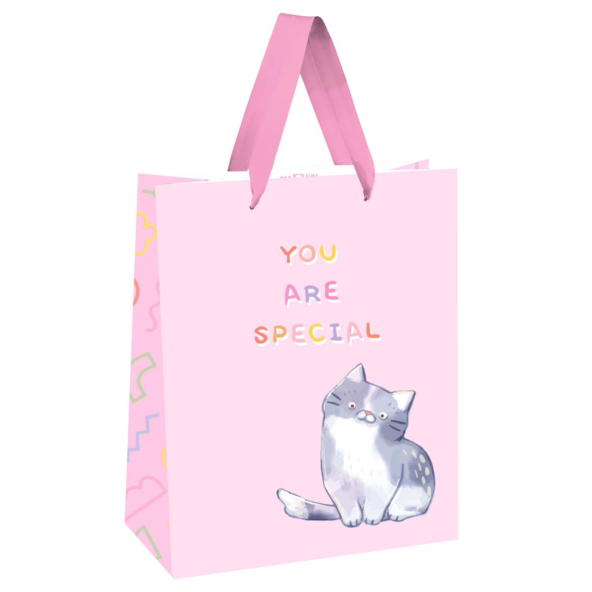 

Пакет подарочный MESHU "You are special", выборочный лак, белый крафт, 18х23х10см 4 штуки, Розовый