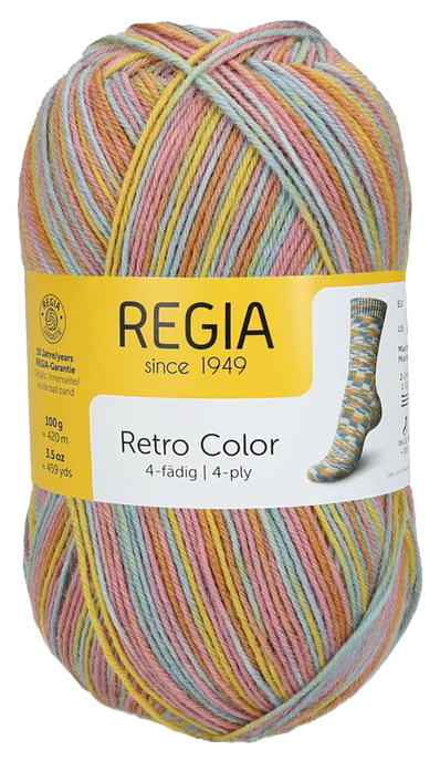 

Пряжа для вязания Regia 9801269 4-fadig (01289), Горчичный, Regia 4-fadig Color 100g