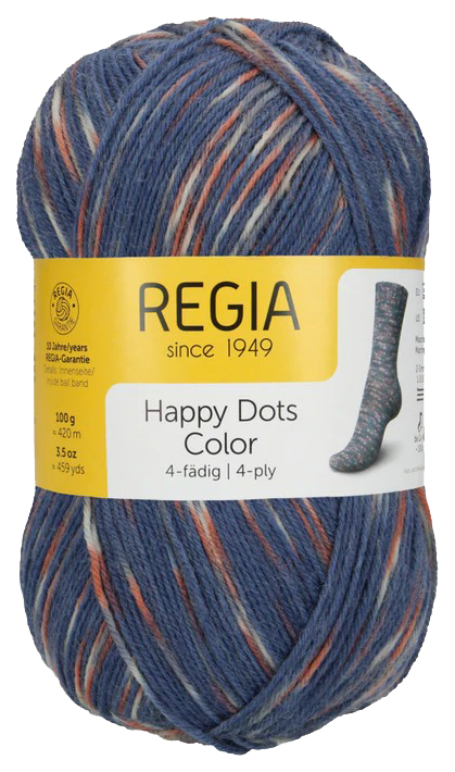 

Пряжа для вязания Regia 9801269 4-fadig (01282), Синий, Regia 4-fadig Color 100g