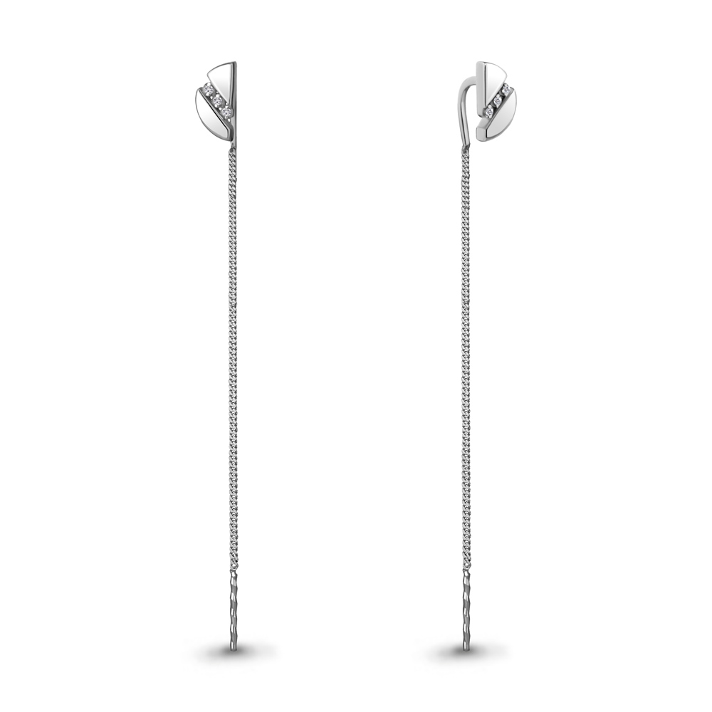 

Серьги из серебра с бриллиантом Aquamarine 040186_925_р, 040186_925_р