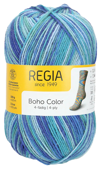 

Пряжа для вязания Regia 9801269 4-fadig (01277), Синий, Regia 4-fadig Color 100g