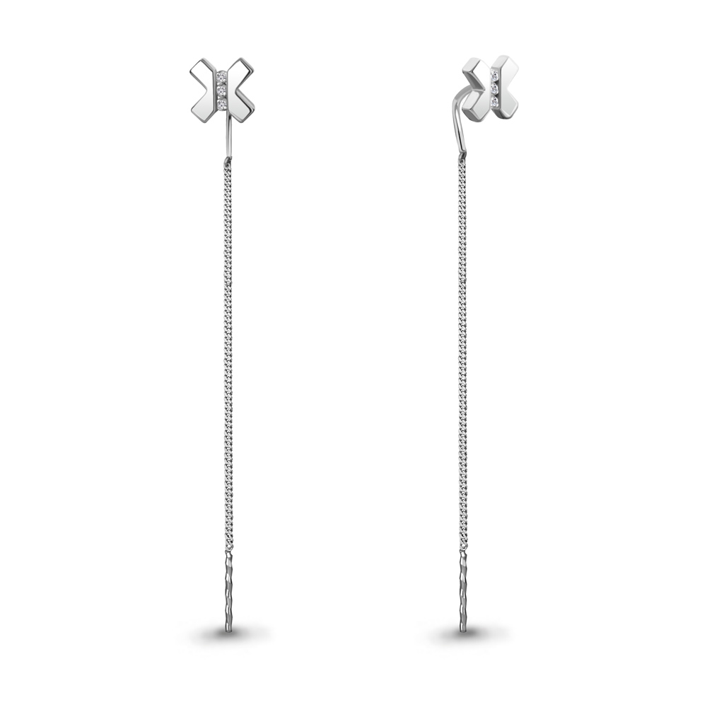 

Серьги из серебра с бриллиантом Aquamarine 040185_925_р, 040185_925_р