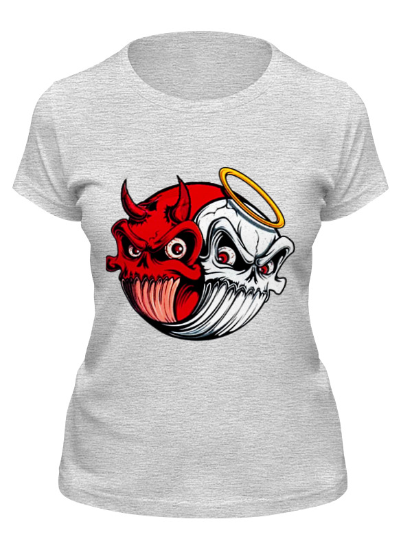 

Футболка мужская Printio Angel & devil серая 2XL, Серый, Angel & devil