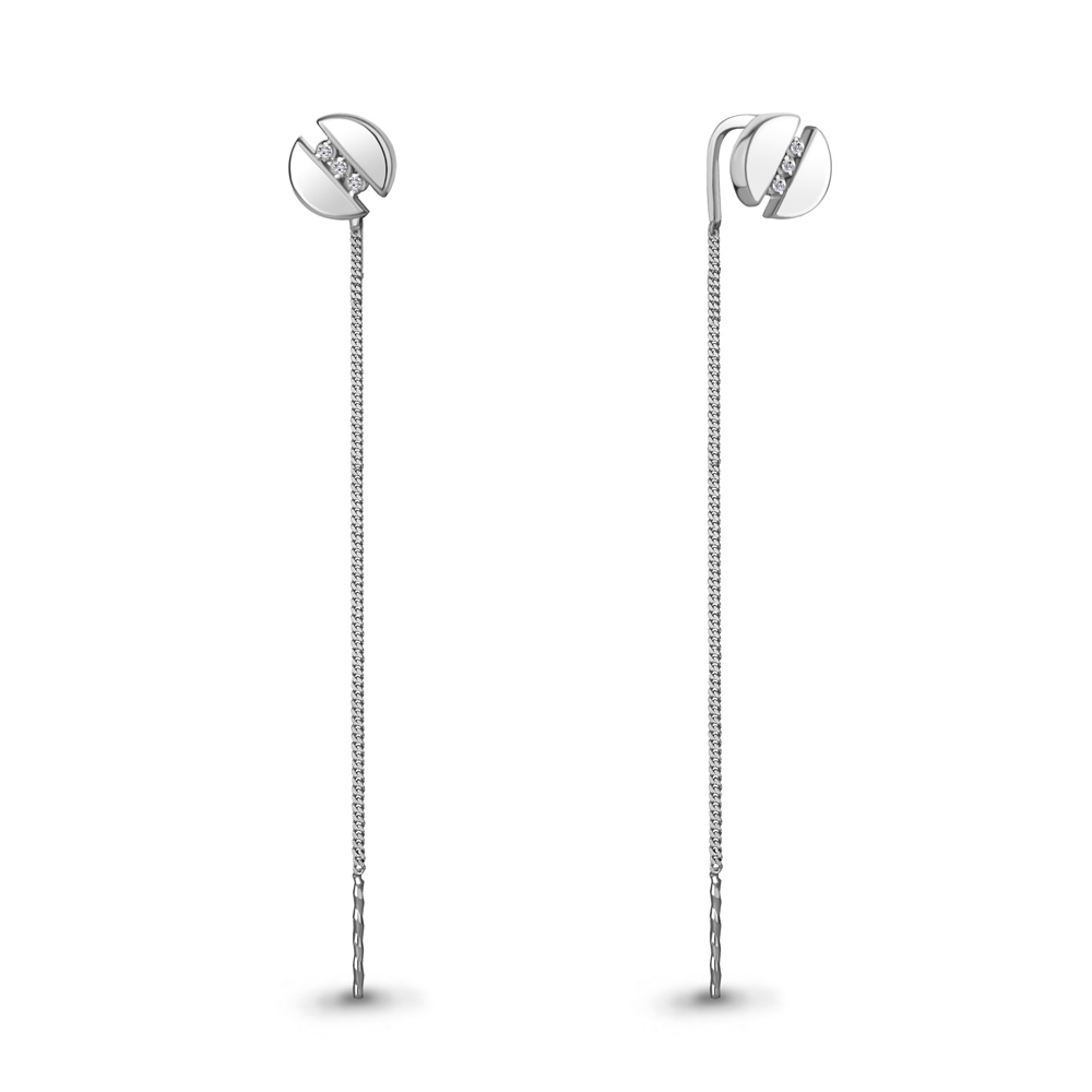 

Серьги из серебра с бриллиантом Aquamarine 040184_925_р, 040184_925_р