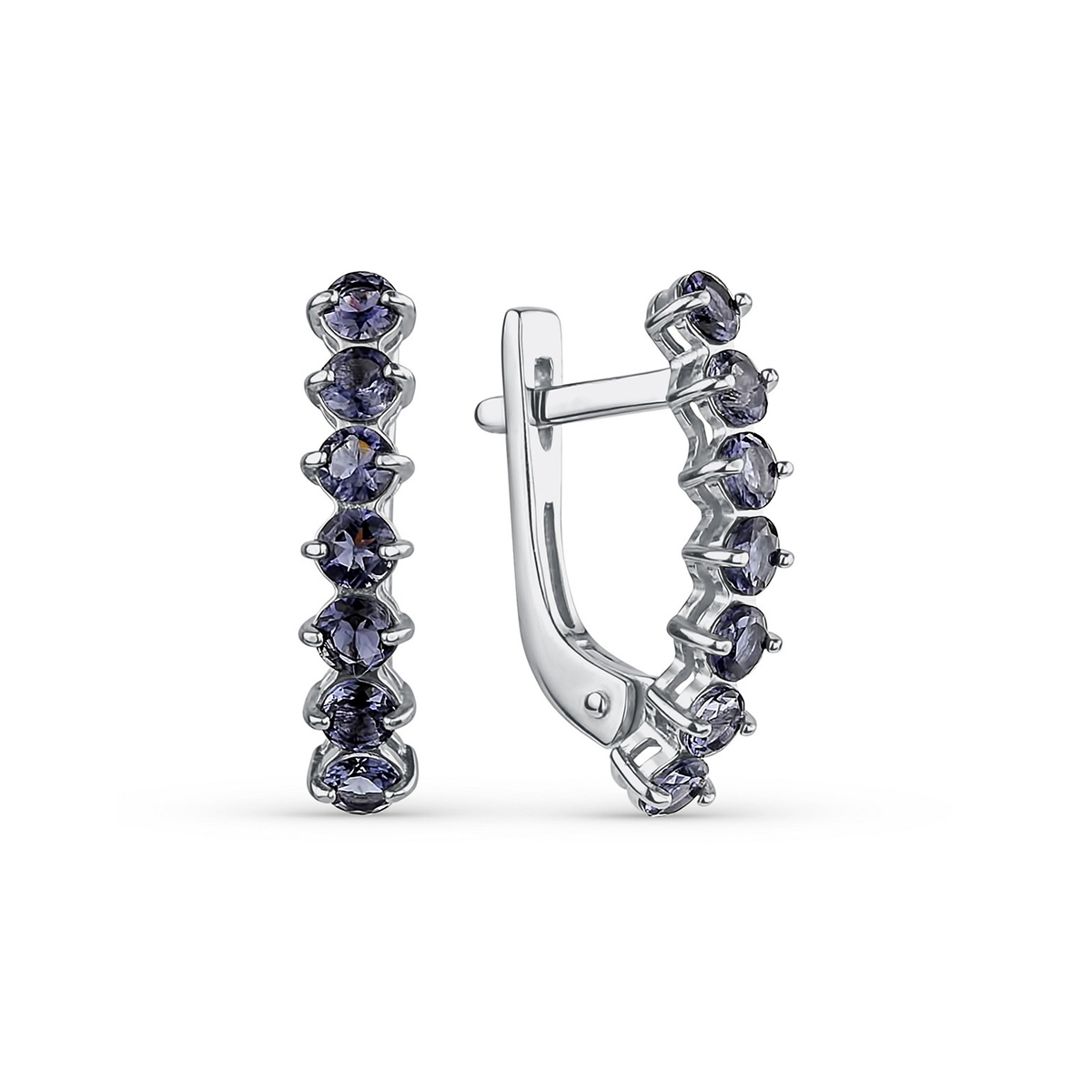 Серьги из серебра Великолепный Век СР-437-76Н, иолит