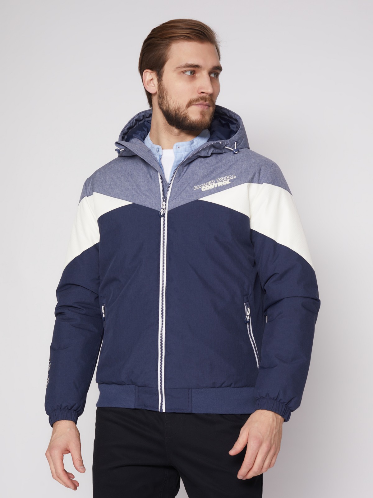 

Куртка мужская Zolla 012135102024 синяя 2XL, 012135102024