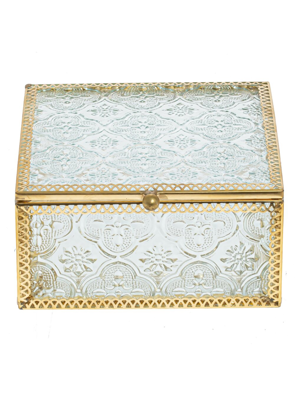 

Шкатулка для хранения Remecoclub, стеклянная, 12x13x6 см, Прозрачный