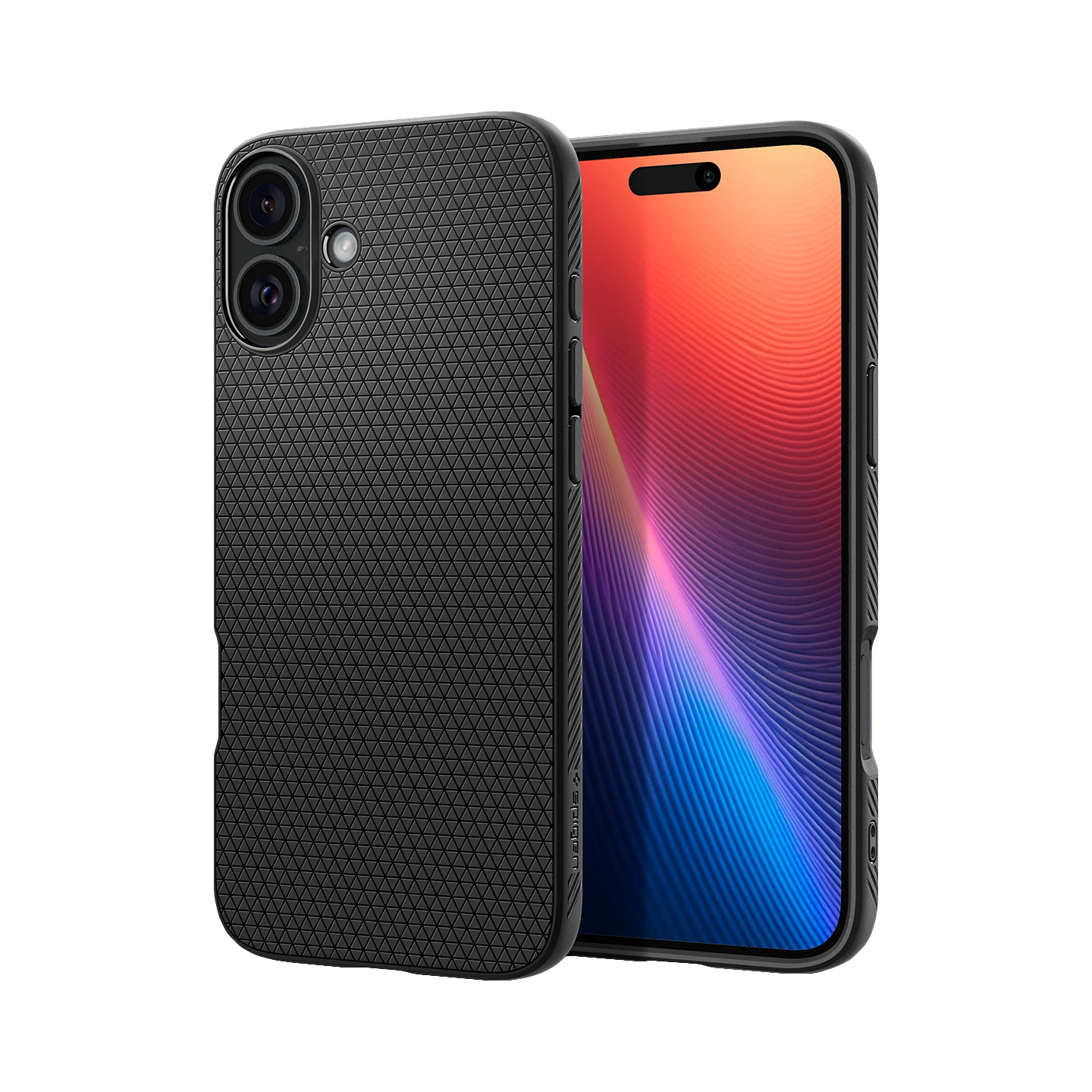 

Защитный чехол Spigen Liquid Air для iPhone 16 Matte Black, Черный, ACS08194