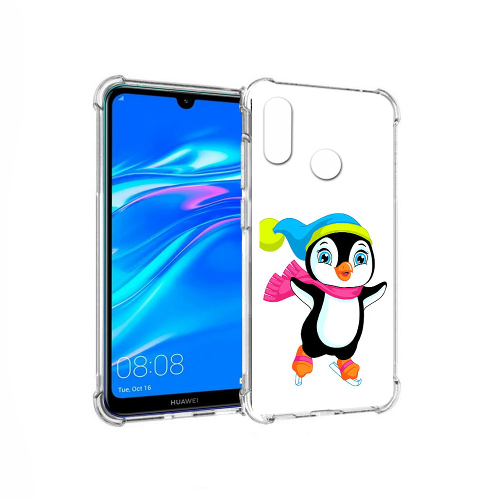 

Чехол MyPads Tocco для Huawei Y9 пингвин на коньках (PT227091.35.540), Прозрачный, Tocco