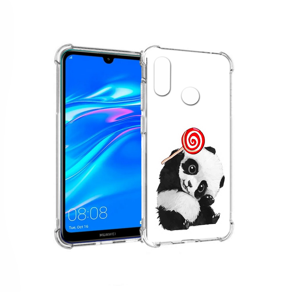 

Чехол MyPads Tocco для Huawei Y9 панда с леденцом (PT227091.35.534), Прозрачный, Tocco