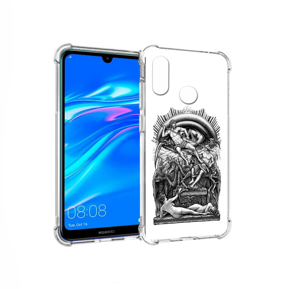 

Чехол MyPads Tocco для Huawei Y9 оракул черно белый (PT227091.35.528), Прозрачный, Tocco