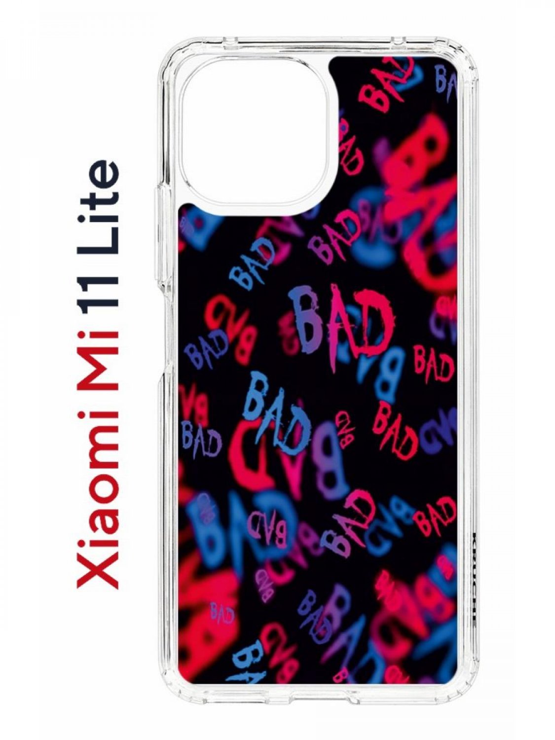 фото Чехол на xiaomi mi 11 lite kruche print bad,противоударный бампер,с защитой камеры кruче