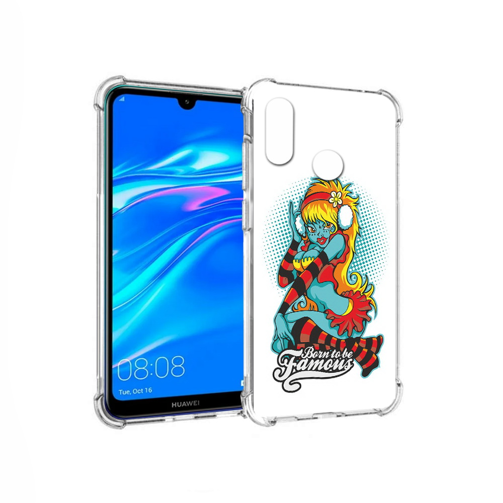 

Чехол MyPads Tocco для Huawei Y9 нарисованная девушка в наушниках (PT227091.35.498), Прозрачный, Tocco