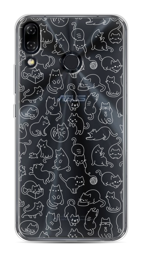 

Чехол Awog на Asus Zenfone 5 ZE620KL "Шкодливые котики", Черный;белый;серый, 43350-2
