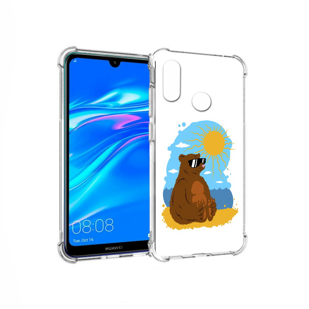 

Чехол MyPads Tocco для Huawei Y9 медведь на чиле (PT227091.35.468), Прозрачный, Tocco