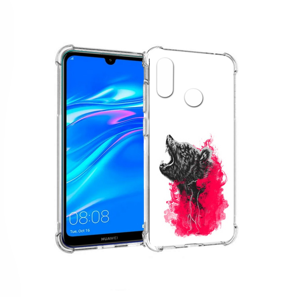 

Чехол MyPads Tocco для Huawei Y9 медведь в дымке (PT227091.35.463), Прозрачный, Tocco