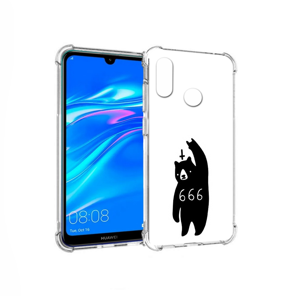 

Чехол MyPads Tocco для Huawei Y9 медведь 666 (PT227091.35.462), Прозрачный, Tocco