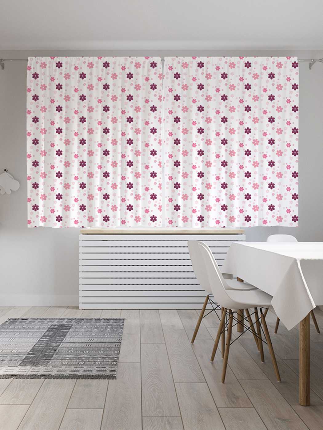 

Шторы JoyArty c фотопечатью "Цветочный орнамент" из сатена, 290х180 см, Цветочный орнамент