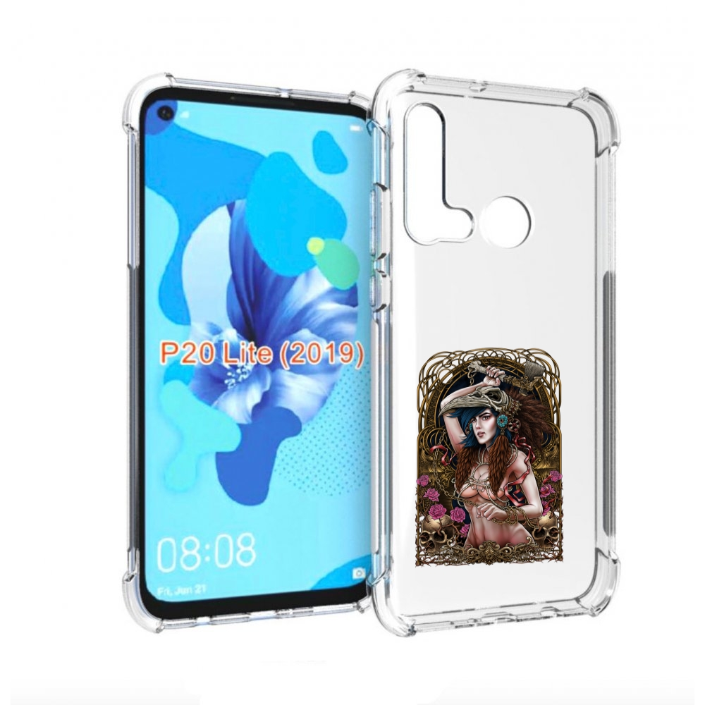 

Чехол бампер MyPads красивая девушка рисунок для Huawei P20 Lite, Прозрачный, Tocco