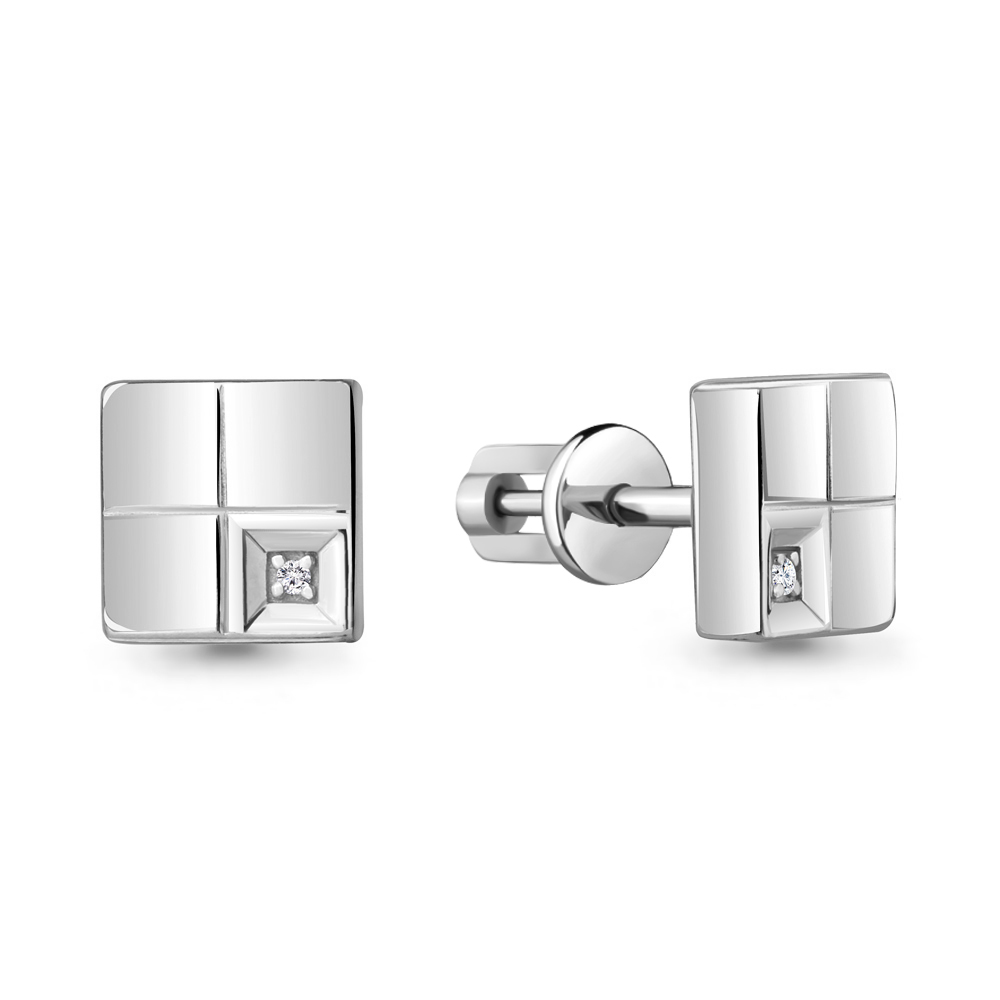 

Серьги-пусеты из серебра с бриллиантом Aquamarine 040169_925_р, 040169_925_р