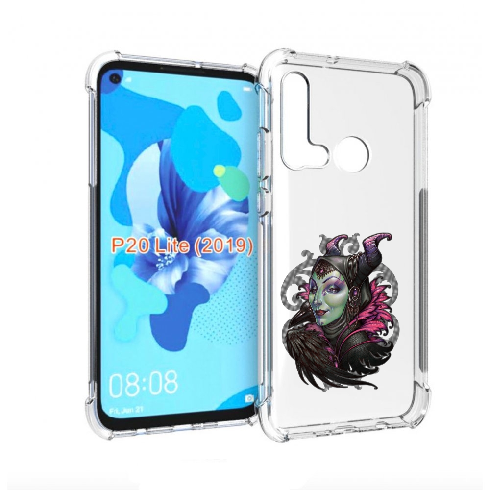 

Чехол бампер MyPads зеленая девушка с вороном для Huawei P20 Lit, Прозрачный, Tocco