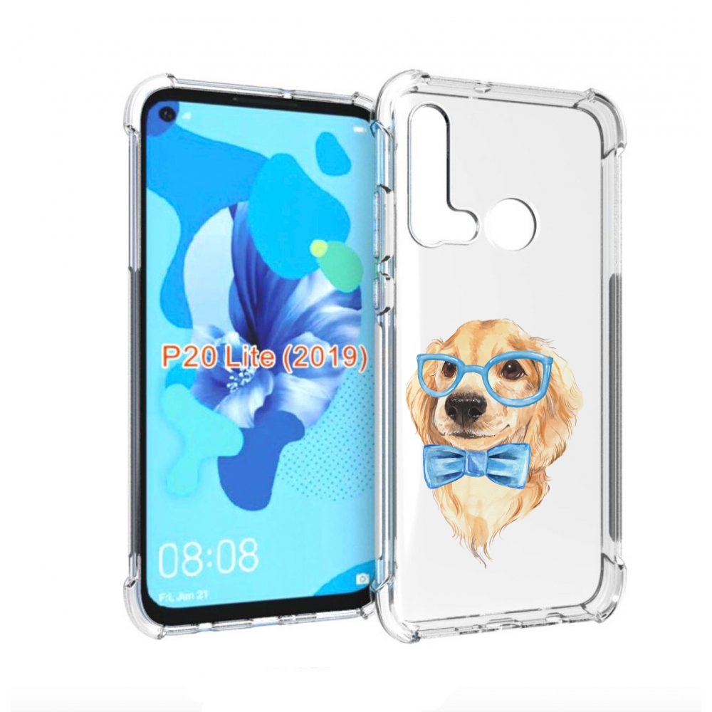 

Чехол бампер MyPads Собака интеллигент для Huawei P20 Lite (2019, Прозрачный, Tocco