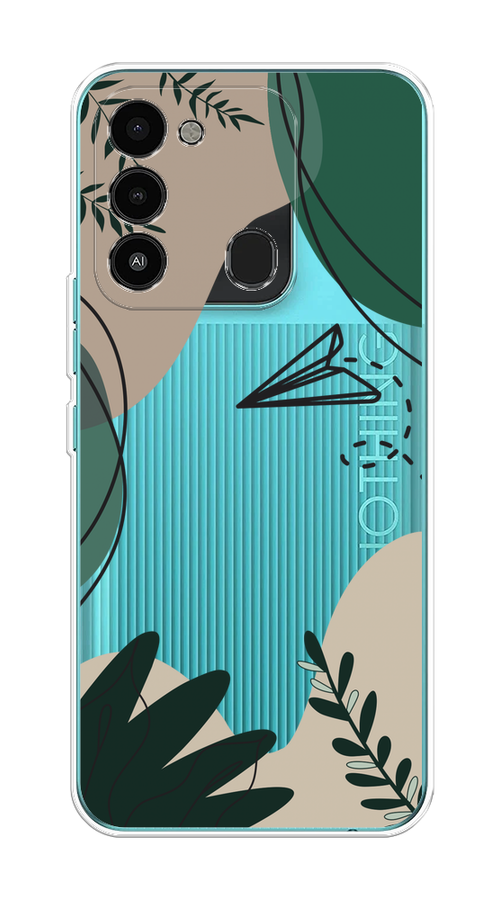 

Чехол на Tecno Spark Go 2022/8С/9 "Secret Garden", Зеленый;бежевый;черный, 302850-1