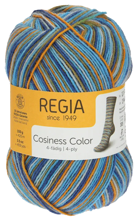

Пряжа для вязания Regia 9801269 4-fadig (01252), Синий, Regia 4-fadig Color 100g