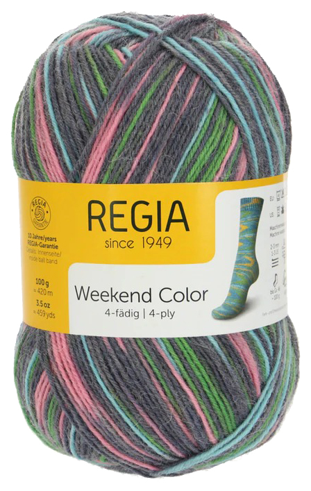 

Пряжа для вязания Regia 9801269 4-fadig (01236), Разноцветный, Regia 4-fadig Color 100g