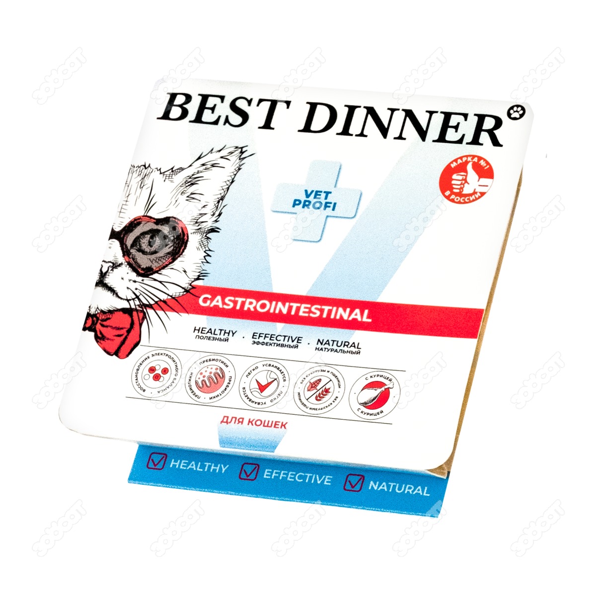

Влажный корм Best Dinner Vet Profi Gastrointestinal с курицей для взрослых кошек 100 г