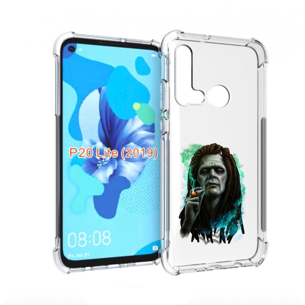 

Чехол бампер MyPads зеленый мужчина с сигаретой для Huawei P20 L, Прозрачный, Tocco