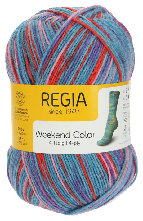 

Пряжа для вязания Regia 9801269 4-fadig (01235), Синий, Regia 4-fadig Color 100g