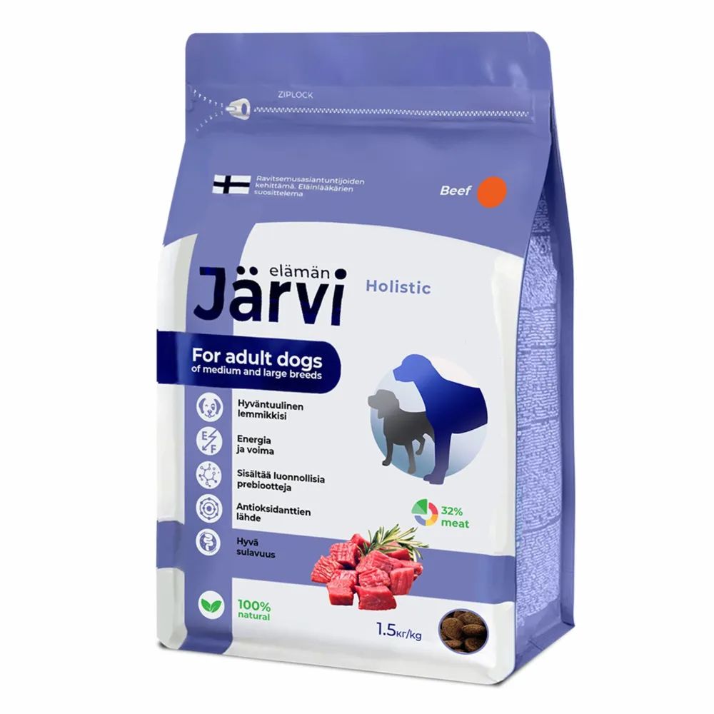 

Сухой корм Jarvi с говядиной для взрослых собак 1,5 кг