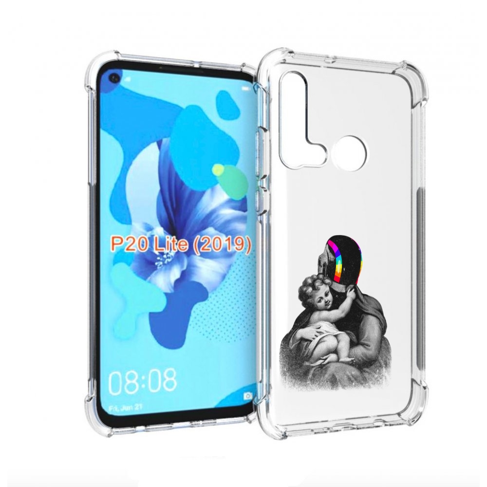 

Чехол бампер MyPads защитник в шлеме для Huawei P20 Lite (2019)., Прозрачный, Tocco